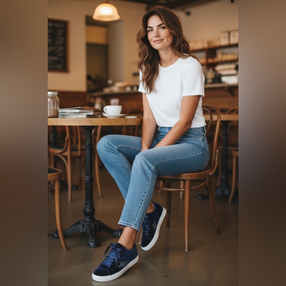 MADEN Girl Navy starstruck Sneakers